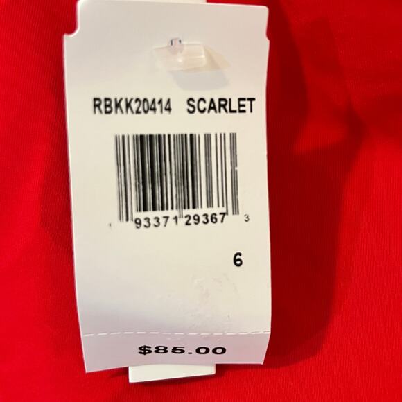 Bleu by Rod Beattie Lined Shirred Kore Halter Tankini Swimsuit Red Size 6 NWT - Picture 10 of 14